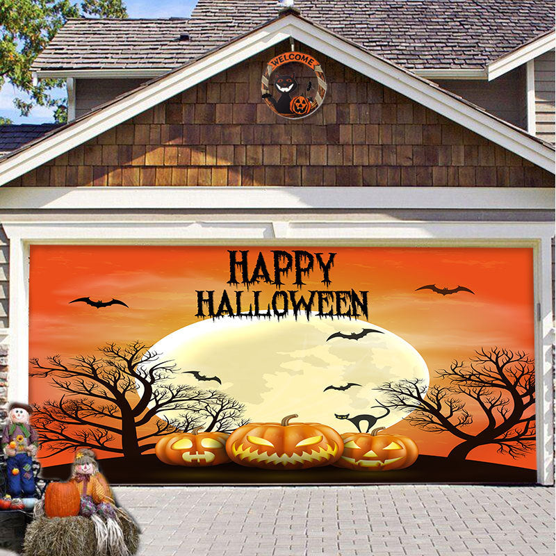 Halloween Full-size Garage Door Cover Banner Series B