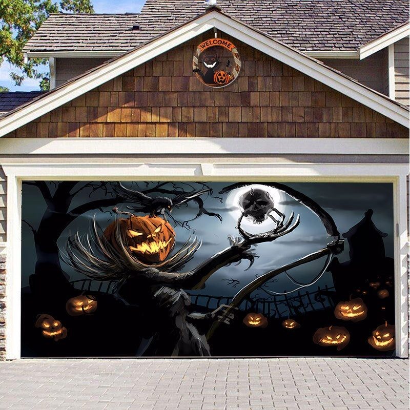 Halloween Full-size Garage Door Cover Banner Series A