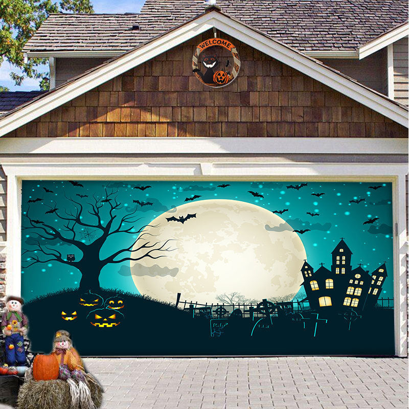 Halloween Full-size Garage Door Cover Banner Series B