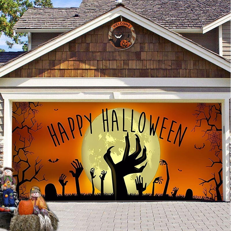 Halloween Full-size Garage Door Cover Banner Series A