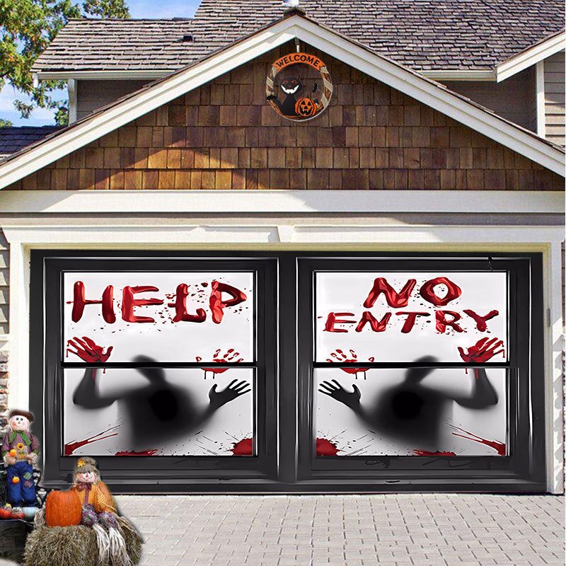 Halloween Full-size Garage Door Cover Banner Series B