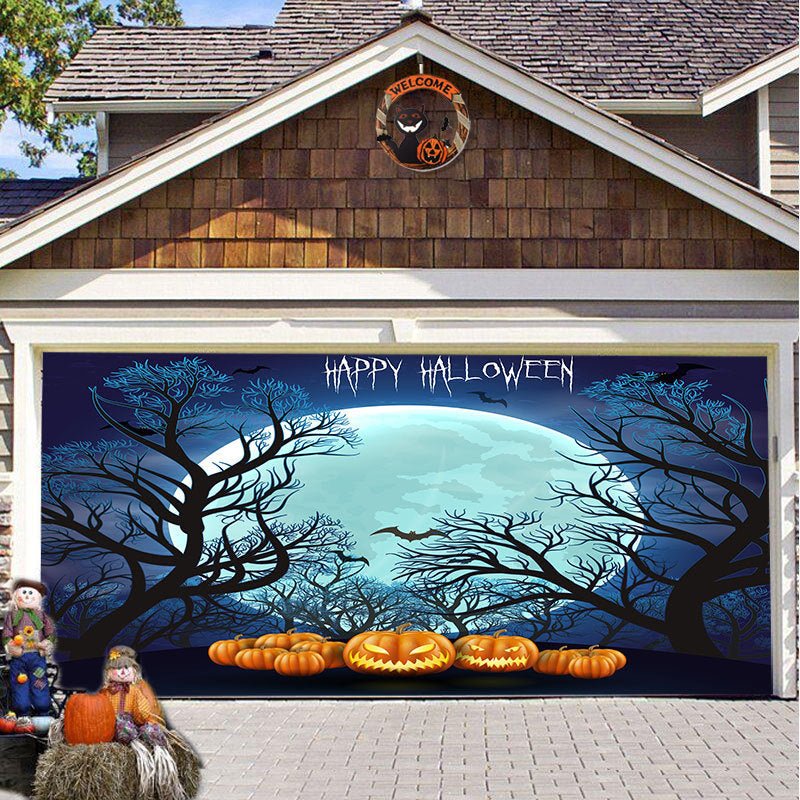 Halloween Full-size Garage Door Cover Banner Series B