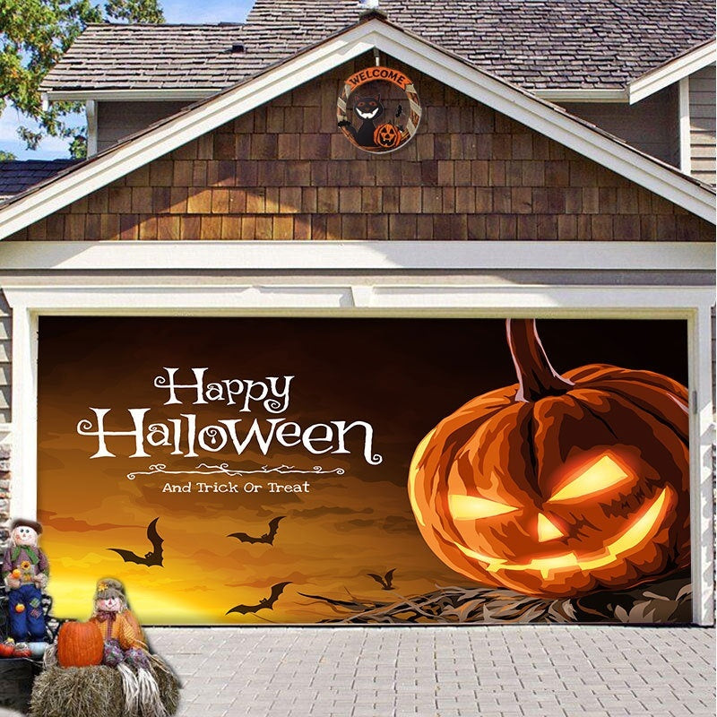 Halloween Full-size Garage Door Cover Banner Series A