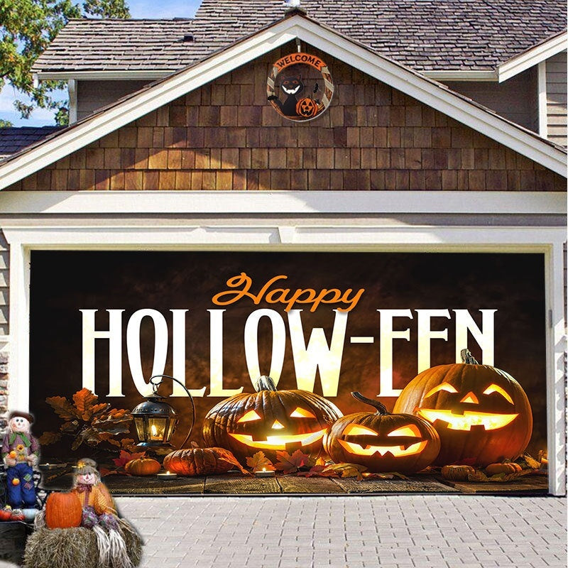 Halloween Full-size Garage Door Cover Banner Series A