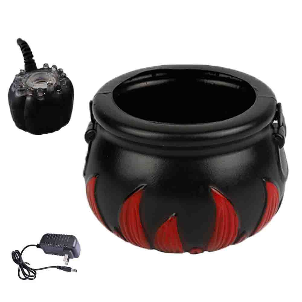 Halloween Witch Cauldron Color-Changing LED Fogger Water Fountain