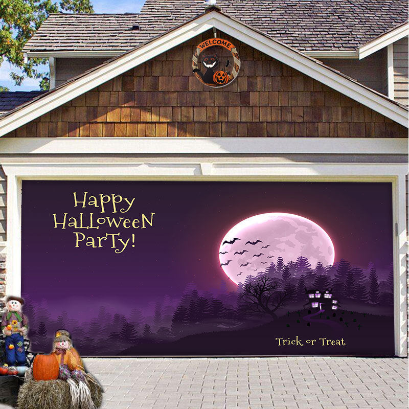 Halloween Full-size Garage Door Cover Banner Series B