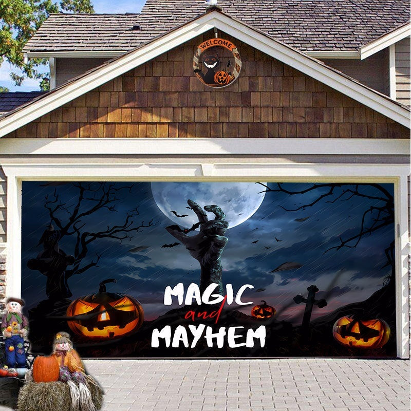 Halloween Full-size Garage Door Cover Banner Series A