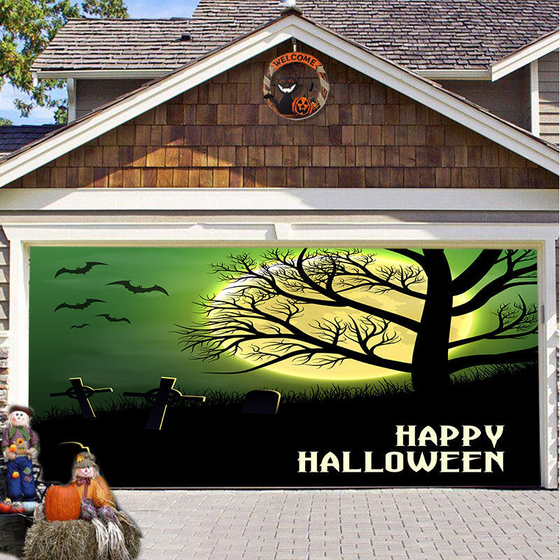 Halloween Full-size Garage Door Cover Banner Series B