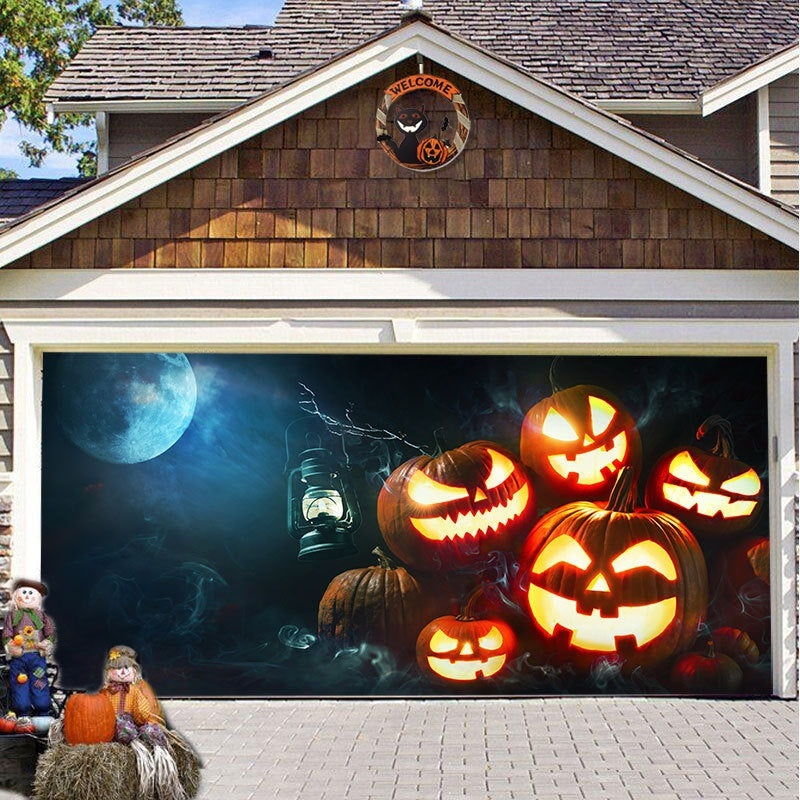 Halloween Full-size Garage Door Cover Banner Series A