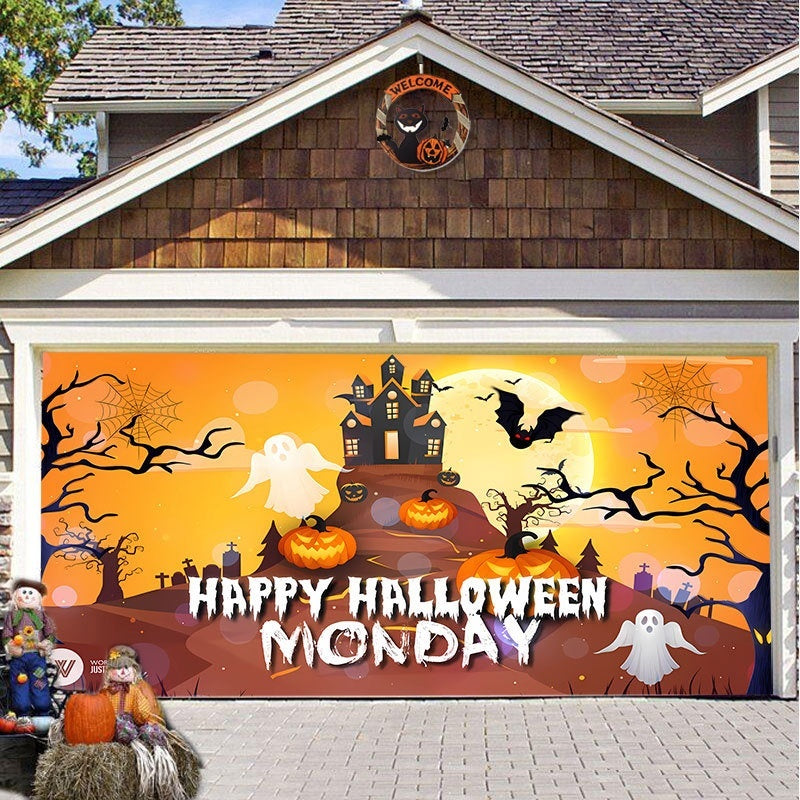 Halloween Full-size Garage Door Cover Banner Series A