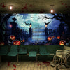 Halloween Garage Door Banner - Castle Gate Scene