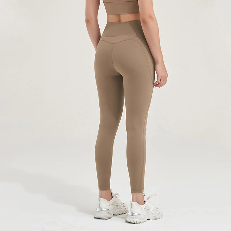 Women Leggings With Pocket High Waist Elasticity - Tekriv