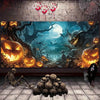 Halloween Garage Door Banner - Pumpkin Lantern Scene