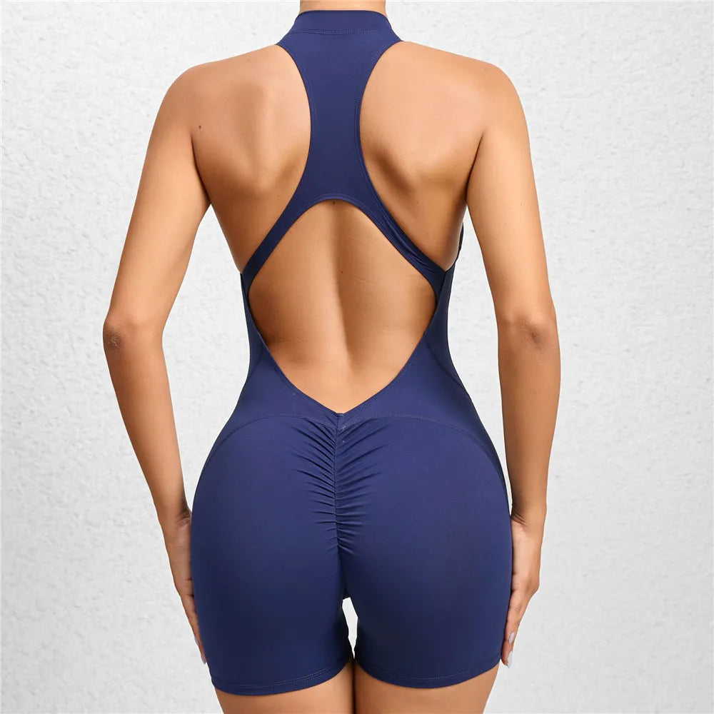 Zipper Women Tracksuit Pad Yoga  Jumpsuit for Workout - Tekriv