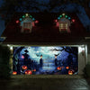 Halloween Garage Door Banner - Castle Gate Scene