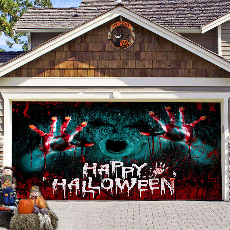 Halloween Full-size Garage Door Cover Banner Series B