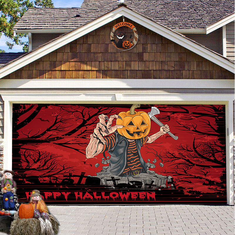 Halloween Full-size Garage Door Cover Banner Series B