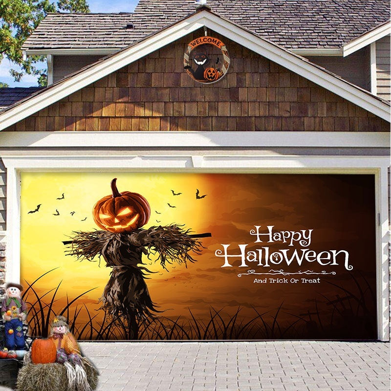 Halloween Full-size Garage Door Cover Banner Series A