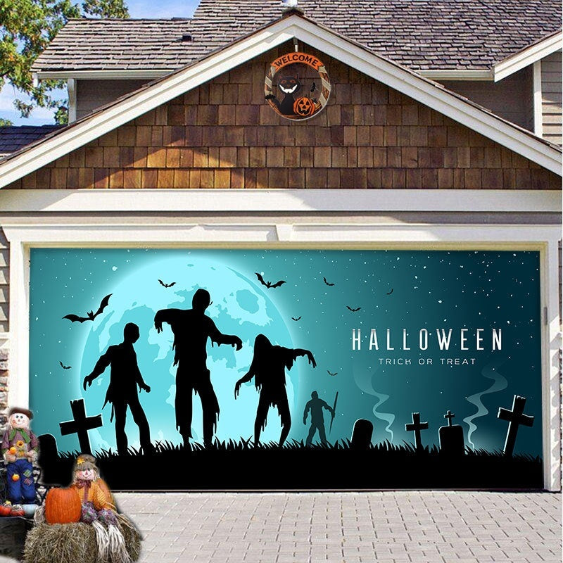 Halloween Full-size Garage Door Cover Banner Series A