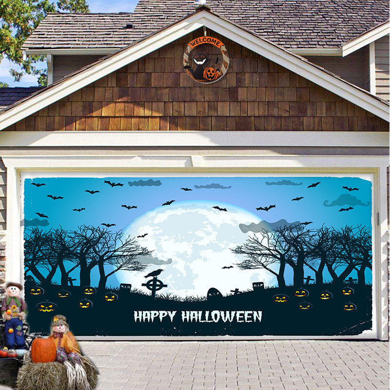 Halloween Full-size Garage Door Cover Banner Series B