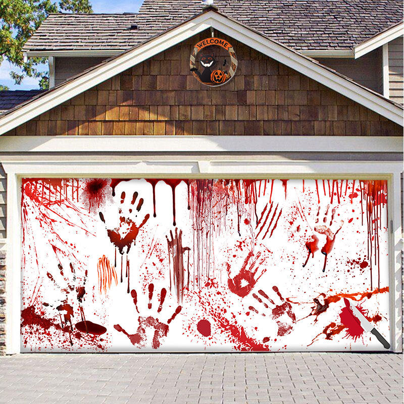 Halloween Full-size Garage Door Cover Banner Series B